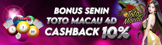 CASH BACK TOTO MACAU 10%
